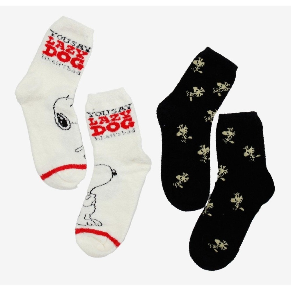 Peanuts You Say Lazy Dog &‎ Woodstock Boxed Crew Sock Set